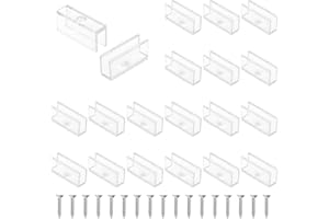 PATIKIL LED Strip Light Clips, 36pcs Mounting Bracket Fixing Clips Plastic Clamp Holders with 304 Stainless Steel Screws for 5mm Width Neon RGB Light Cable Ribbon