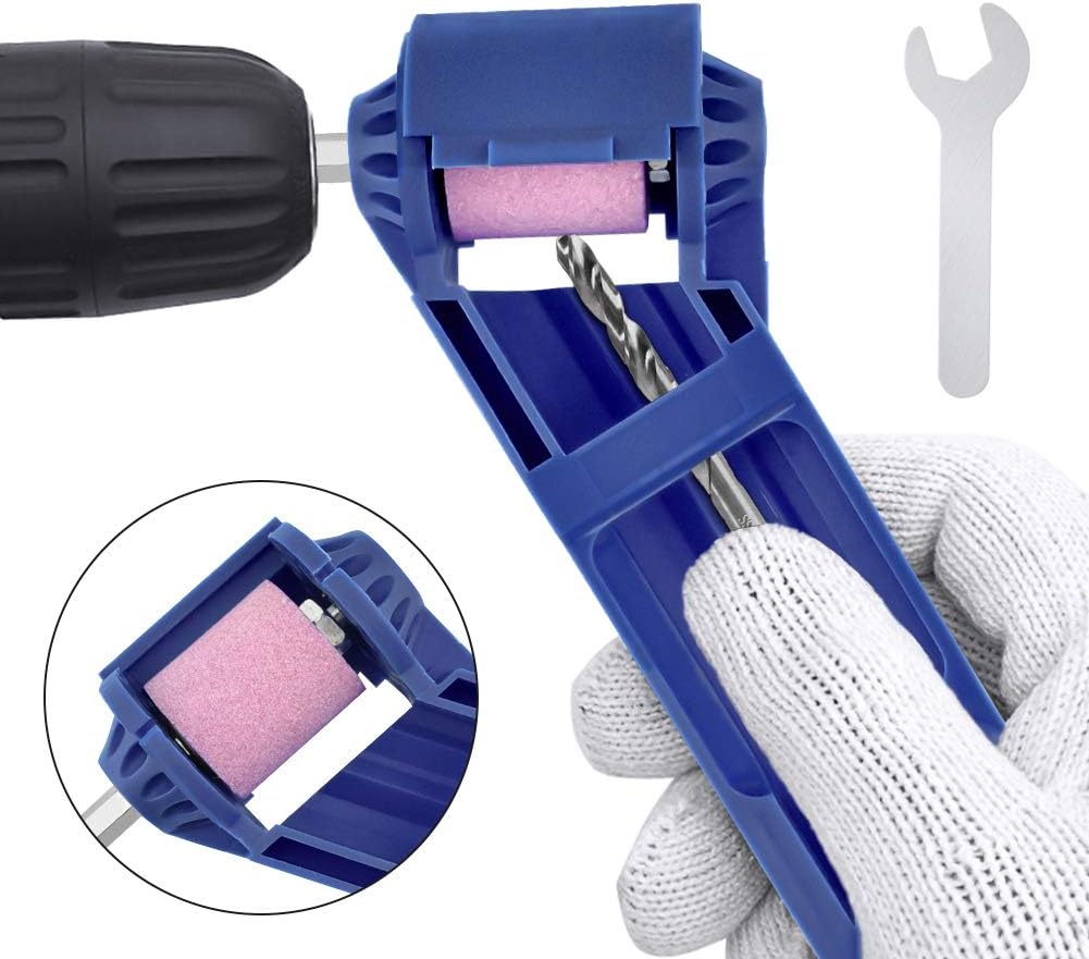 Ansblue Diamond Drill Bit Sharpening Tool,Portable Drill Bit Grinder, Iron-based Bit for Grinding- Blue