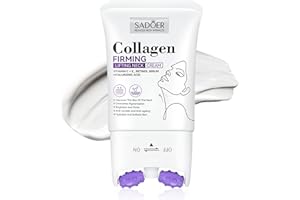 TINYLENS SADOER Neck Firming Cream with Dual Massage Rollers, Lifting Moisturizer for Fine Lines & Elasticity & Jawline, Hydr