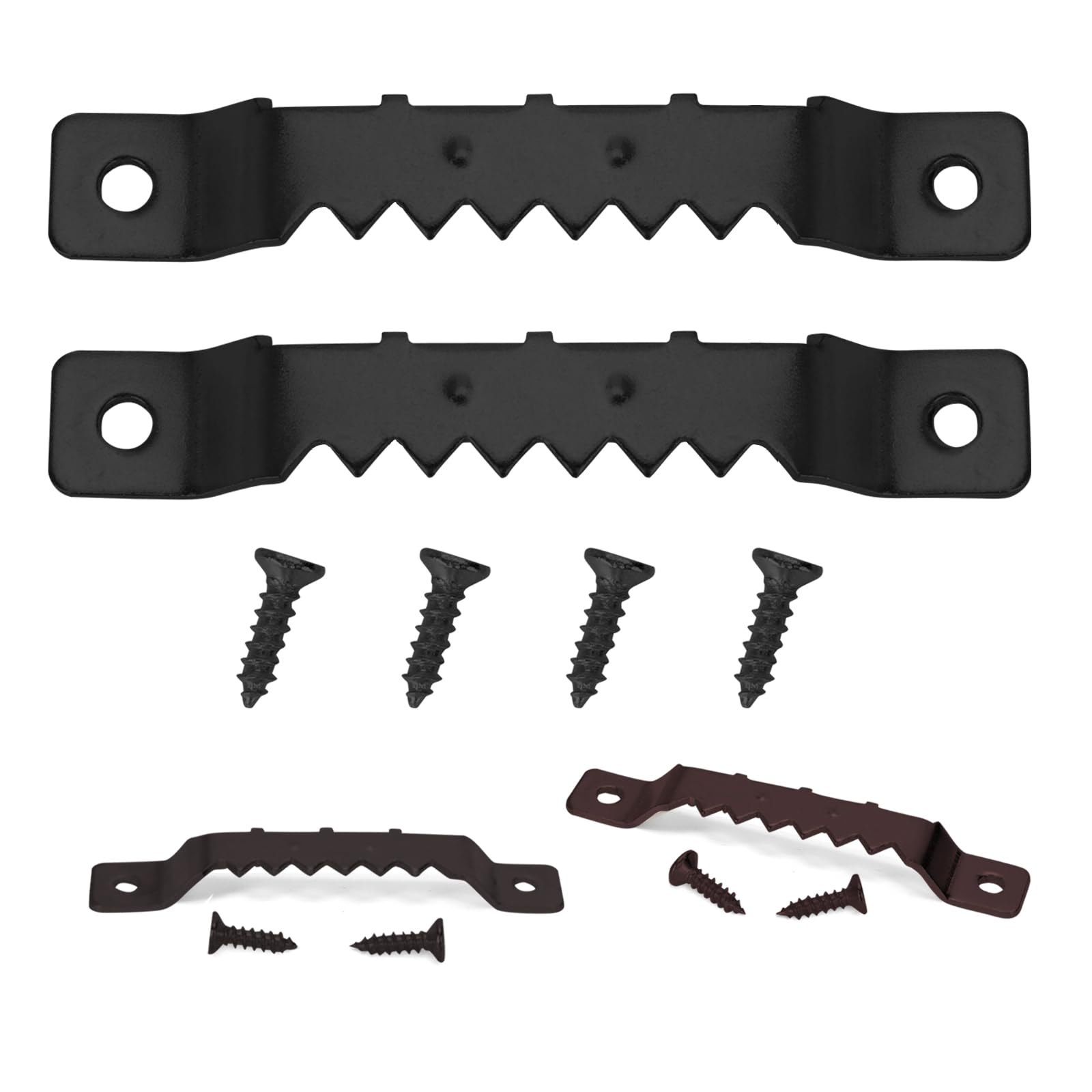 Photo 1 of Suprom Sawtooth Picture Hangers Heavy Duty, 25 Pack Sawtooth Hangers and Screws for Hanging Canvas Photos Frame Clock Paintings Artwork (Black)