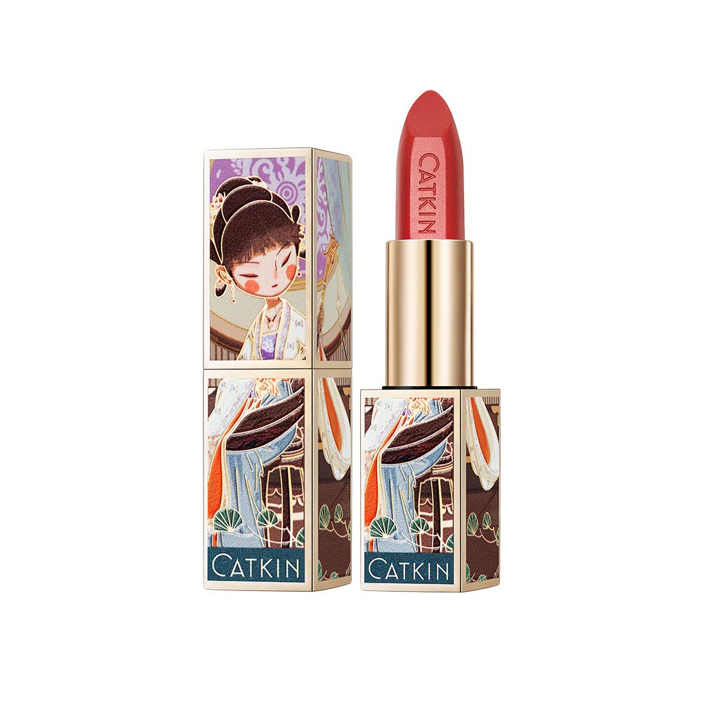 CATKIN Matte Lipsticks red lipstick Long Lasting Lipstick Lip Makeup Waterproof Matte Finish Moisturizing Smooth Soft High Impact Lip color Infused with Vitamin E and Avocado Oil