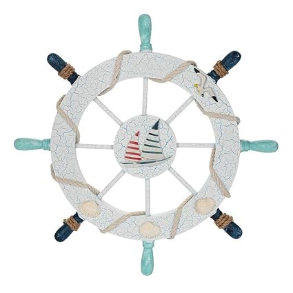 Amazon.com: ZAMTAC Decorative Ship Steering Wheel Multi ...