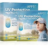 APPTI 5-Pairs Golf Patches, Outdoor UV Protection Face Patch, Golf Gel Facial Patches, Hydrating Skin Care Sunscreen Patch, Suitable for Outdoor Activities