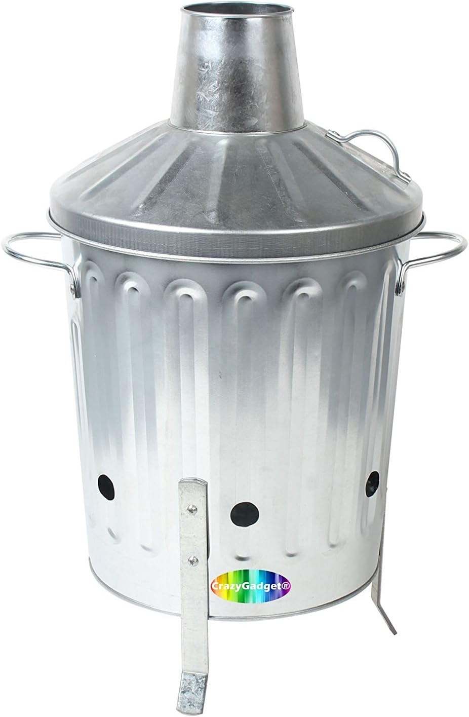 15 Litre 15L Small Garden Galvanised Metal Incinerator Fire Burning Bin