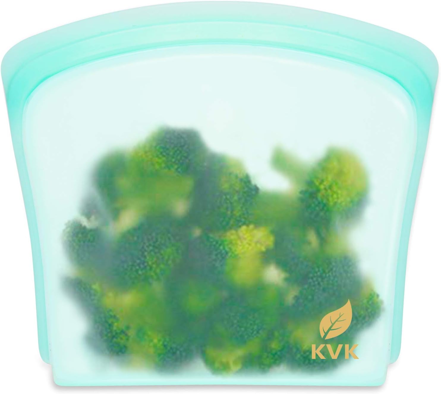 Reusable food Storage Bag, Pure Platinum Silicone Sandwich Snack Storage Bags Containers, Perfect for Storage Fruit Veggies Meat, Sous Vide Freezer Microwave Dishwasher Oven Safe, Light Blue