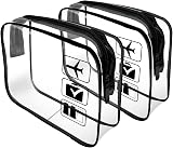 Jsdoin Clear Travel Toiletry Bag 2 Pack TSA Approved Waterproof Cosmetic Case view 1