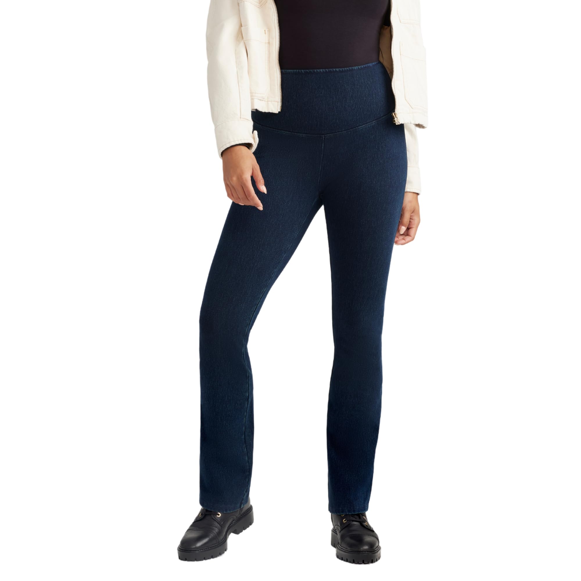 Yummie Women’s Denim Boot Cut Shaping Leggings, True Indigo, XL