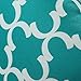 CaliTime Pack of 2 Soft Canvas Pillow Covers Cases for Couch Sofa Home Decor Modern Quatrefoil Accent Geometric 12 X 20 Inches Teal