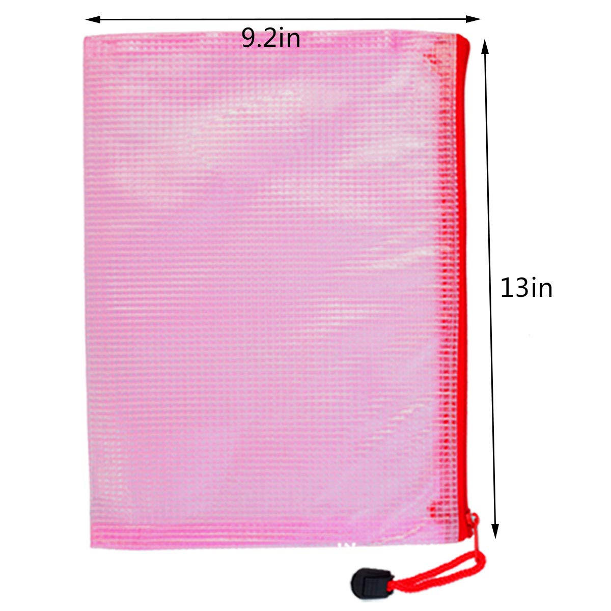 Lystaii 15pcs A4 Plastic Wallet Zip File Bags Waterproof PVC Document Bags Filing Folder for Offices School Supplies 5 Colors