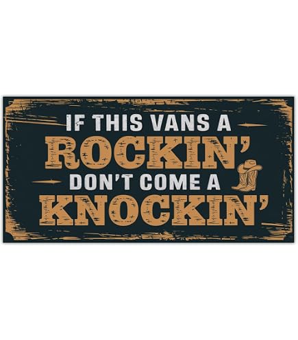 T-shirt Divertente Campeggio 'If Caravan Is Rockin' Don't Come Knockin' - Fruit Of The Loom