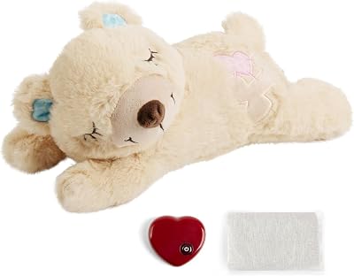 Pet Prime Heartbeat Bear Toy with Warmer Bag for Puppies Anxiety Relief