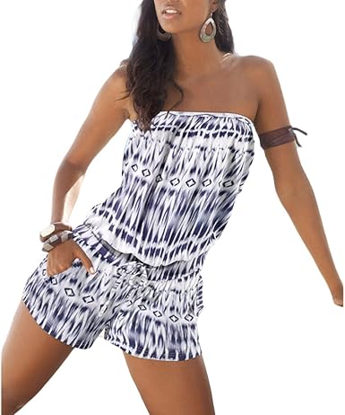 strapless tube jumpsuit