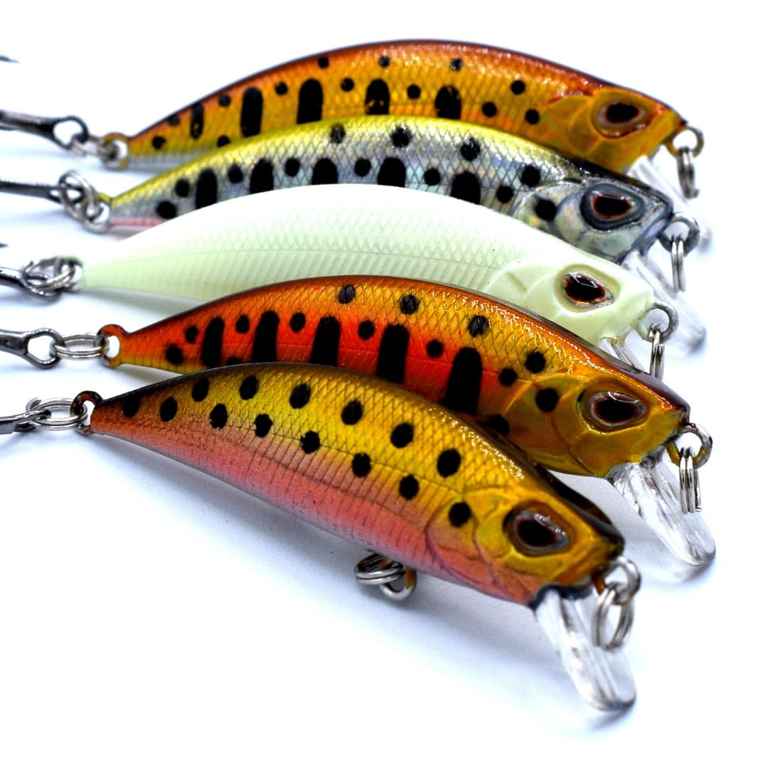 trifyd ® Trout Swimbait 6cm, Pack of 5 fishing lures