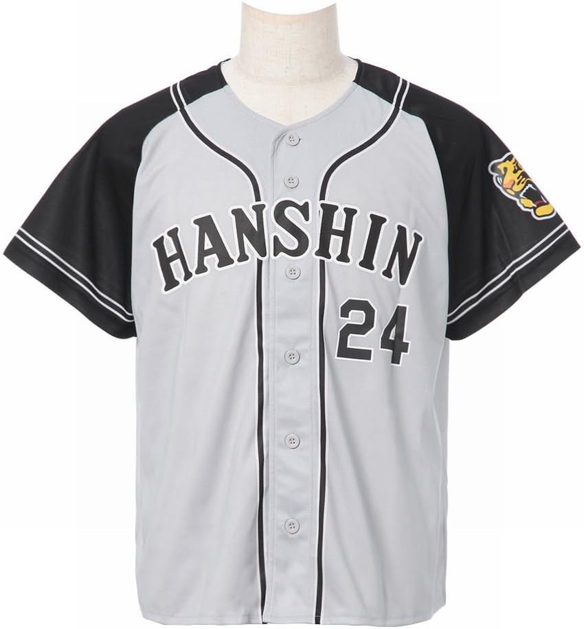 Amazon Mizuno ミズノ プリントユニフォーム 阪神タイガース ビジター 24 横田 グレー Oサイズ 12jrmt4324o Mizuno ミズノ ユニフォーム