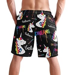 visesunny Unicorn Dream Pattern Summer Men's Swim