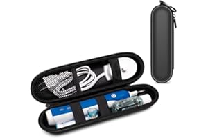 Nincha EVA Electric Toothbrush Case - Durable Hard Shell Travel Case with Mesh Pocket - Fits Most Powered Toothbrush Products (Black)