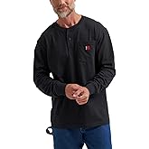 Wrangler Mens Long Sleeve Henley Tee