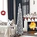Aytai 5ft Collapsible Christmas Tree, Silver Tinsel Coastal Christmas Tree for Holiday Decorations