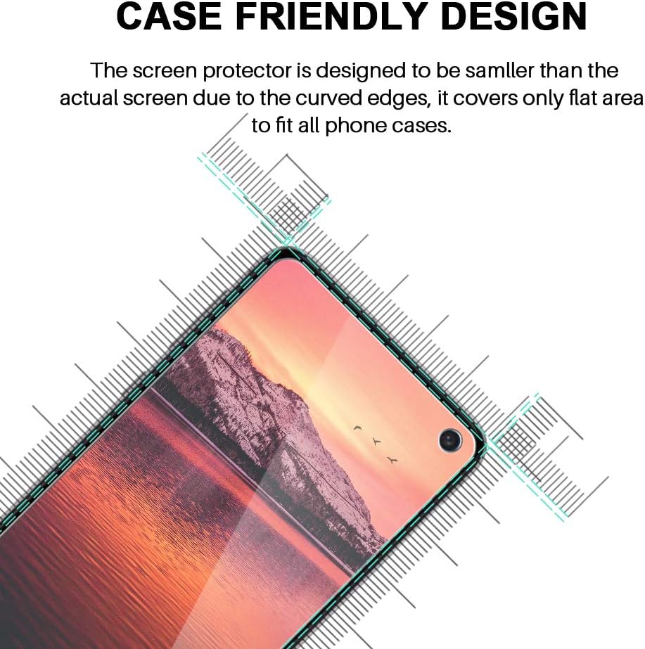MP-MALL 3-Pack Screen Protector Compatible with Samsung Galaxy S10e 5.8-inch, Not Fit for Galaxy S10, S10 Plus, Tempered Glass Installation Frame
