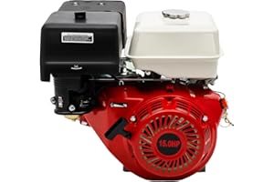 DDYOOK 15HP 4-Stroke Gas Engine, 420CC OHV Horizontal Single Cylinder Pull Start Garden Tool Gas Motor with 6.5L Fuel Tank for Go-Karts, Motorcycles, Lawnmowers Concrete Saws 9.7KW 3600RPM
