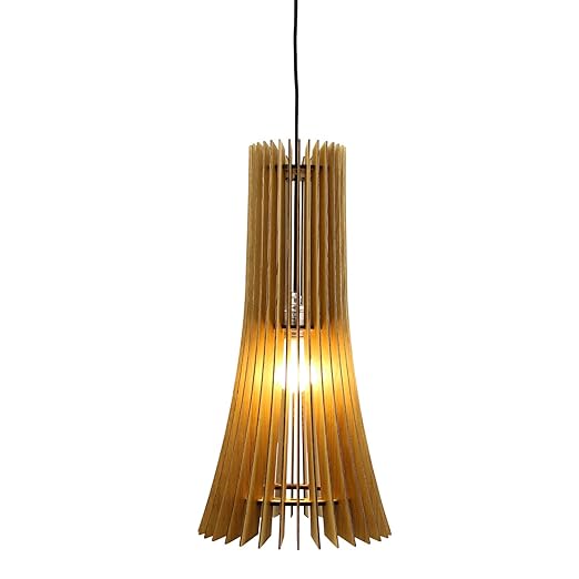 Wodewa Wooden Ceiling Lampshade Primus I 100 Natural Oak Ceiling