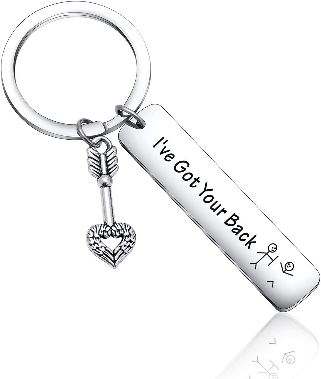 KeytellsI've Got Your Back - Funny Keychain Sarcastic Gifts Inspirational Keyring for Family Friends