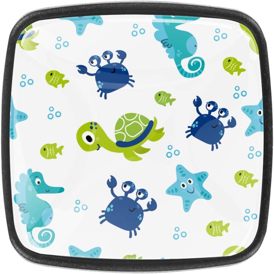 Xingruyun Pomos y Tiradores Cangrejo Tortuga de Dibujos Animados