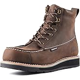 Golden Retriever 6''Composite/Soft Toe Work Boots For Men,Waterproof Wedge Moc Toe, Oil/Slip Resistant, Leather Welt, Industrial Construction Durty work Boots,EH G6155-G6255-G6355