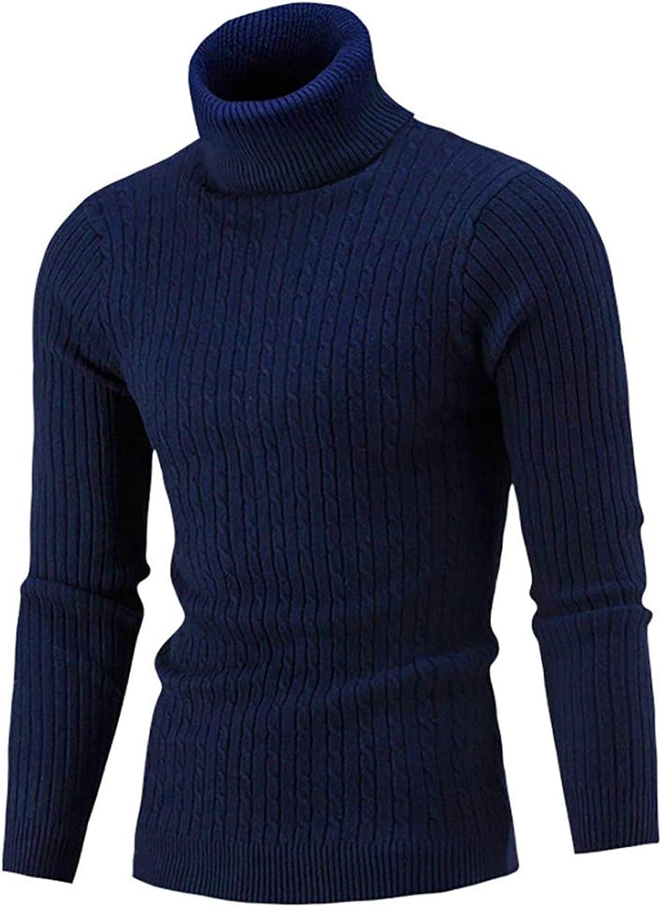 Herren Rollkragen Enganliegender Pullover