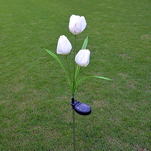 Solar Tulip Flower Lights Elstey Outdoor Solar Powered Waterproof Garden Lawn Path Landscape Decorative Illumination LED Lamps