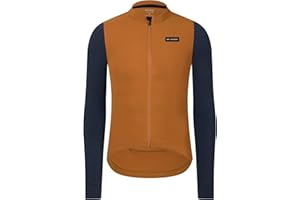 RISESBIK Men's Winter Cycling Jersey Thermal Long Sleeve Bicycle Clothing Fleece Bike Jersey Windproof Race Fit Lightweight