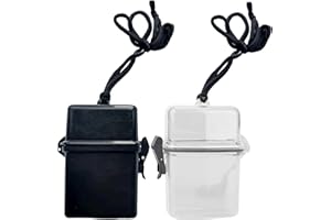 2Pcs Waterproof Dry Box Transparent Plastic Portable Small Watertight Storage Box with Sling for Surfing Kayak