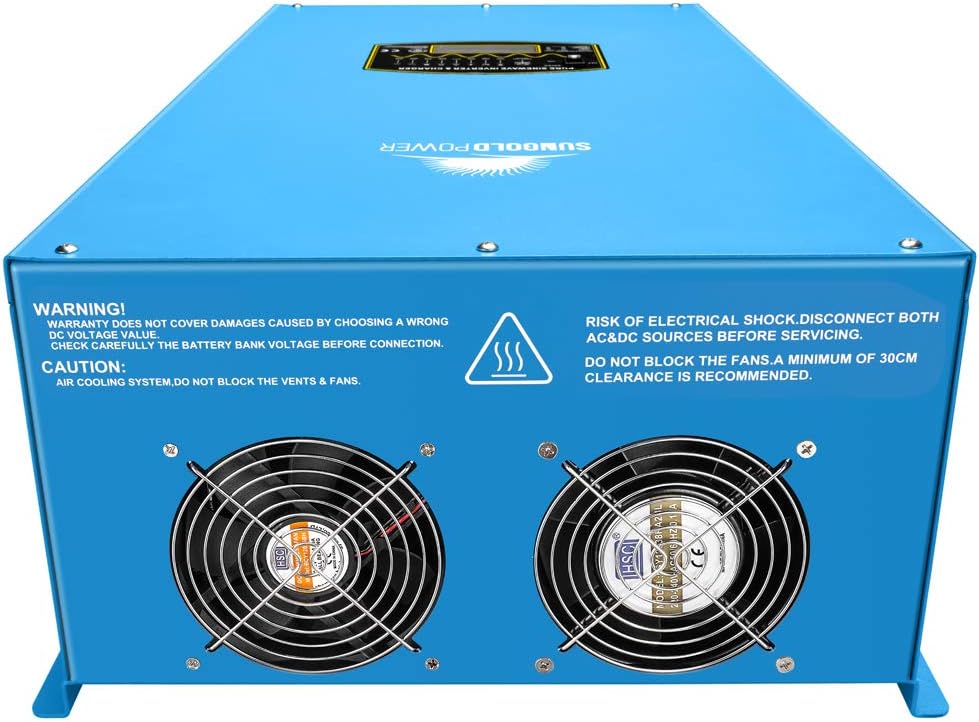 SUNGOLDPOWER 12000W Peak 36000W Split Phase Pure Sine Wave Power Inverter,Low Frequency Inverter DC 48V AC Input 240V Solar Wind Power Inverters AC Output 120V 240V Converter: Garden & Outdoor