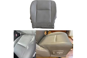 NLQR Driver or Passenger Side Bottom Replacement Seat Cover Microfiber Leather Gray Compatible with Toyota Sequoia Tundra 2000 2001 2002 2003 2004 2005 2006