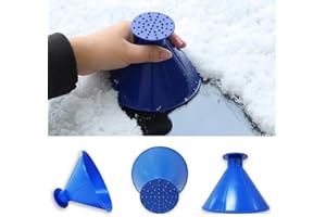 SERENDIPITY TEXTILE Round Windshield Ice Scrapers, Magic Cone-Shaped Car Windshield Ice Scrapers, Car Snow Removal Shovel Tool