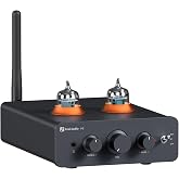 Fosi Audio P3 Tube Preamp Headphone Amplifier Home Audio Preamplifier Mini Vacuum Pre Amp Receiver with Bluetooth aptX LL HD Bass Treble Tone Controls for HiFi Stereo Active Speakers with RCA AUX Jack