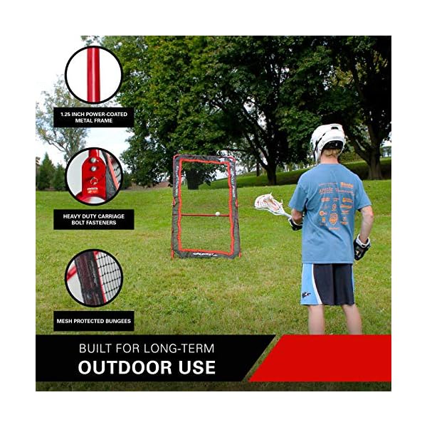 Rukket 4x7ft Lacrosse Rebounder Pitchback Training Screen, Practice