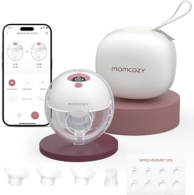 Momcozy M5 Smart Wearable Breast Pump Hands-Free Electric Pump