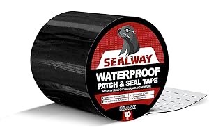 SEALWAY Black RV Roof Sealant Tape, 4" x 10' Waterproof Repair Seal Tape – Extra Thick, UV-Resistant, Weatherproof Patch for Permanent Leak Sealing on RVs, Trailers, and Mobile Homes