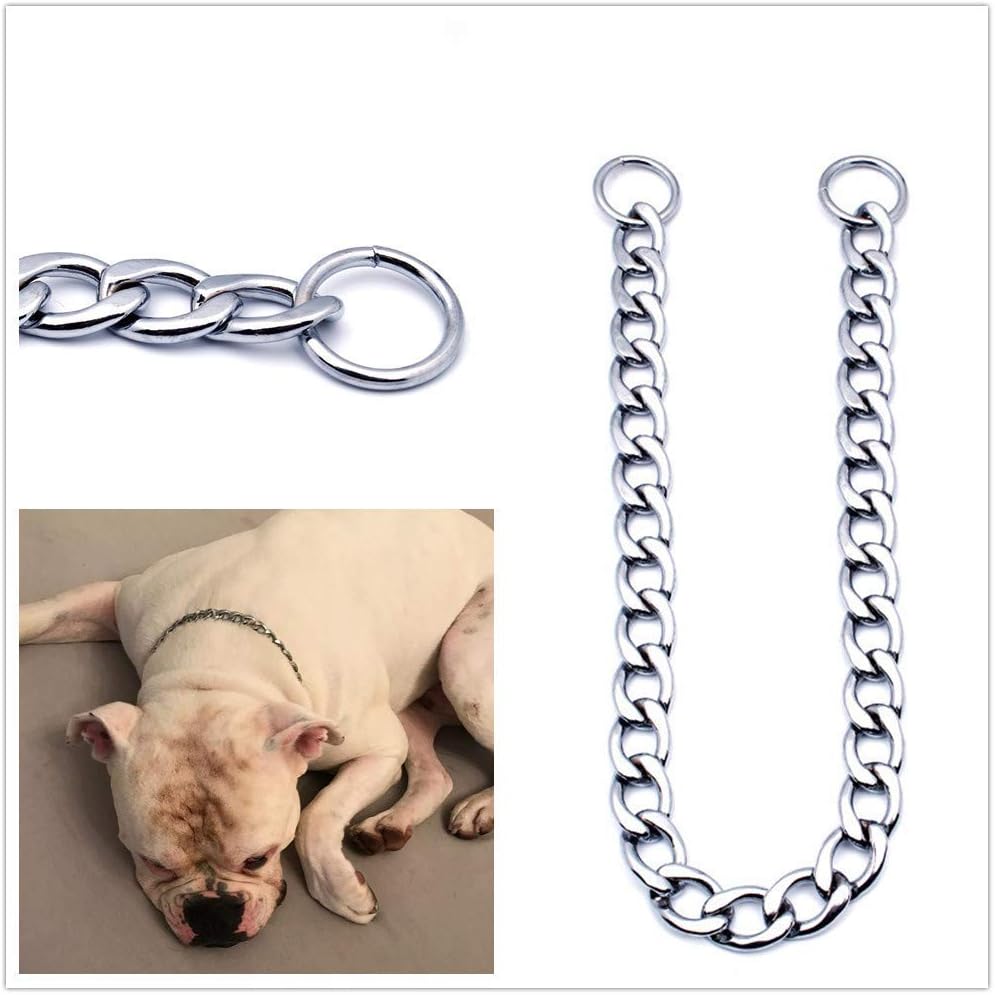 PETTOM Choke Chain Dog Collar Strong Dog Chain Collars for Small Dogs/ No Pull Iron Metal Dog Check Chain Collar for Outdoor Training - Image 4
