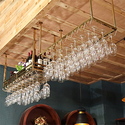 Stainless Steel Wine Rack Loft Wall Shelf Ceiling Storage Wine