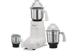 Preethi Eco Plus Mixer Grinder, White, 3 Jar