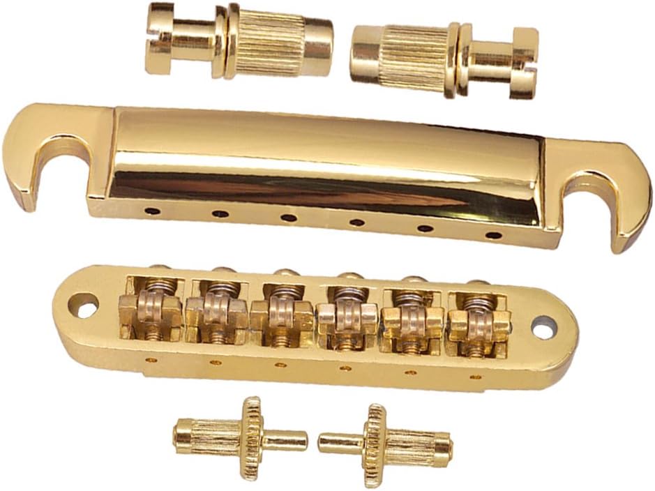 Guitar Tune-O- Matic Bridge Tailpiece Tail For Les Paul LP EPI Style Set - Gold, as described