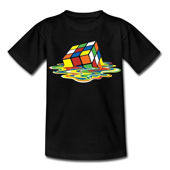 Spreadshirt Melting Rubik's Cube Kids' TShirt Amazon.co.uk Clothing