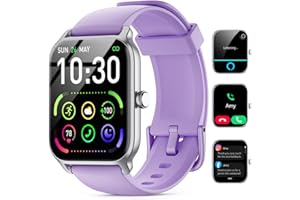 WMK Smart Watches for Women Men, 2025 Smartwatch 1.85''Alexa Fitness Tracker Smart Watch Compatible for Android iPhone with Bluetooth Call (Answer/Make), 3ATM Waterproof Heart Rate/Sleep/SpO2 Monitor 120+