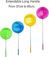 JZK 4 Pack Kids Long Handle Telescopic Fishing Nets Ponds Rock Pools view 3