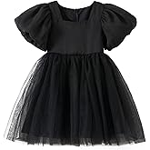 KARETT Summer Toddler Girl Dresses Tutu A Line Puffy Short Sleeve Casual Flower Girl Dress for Birthday Party 1-7Y
