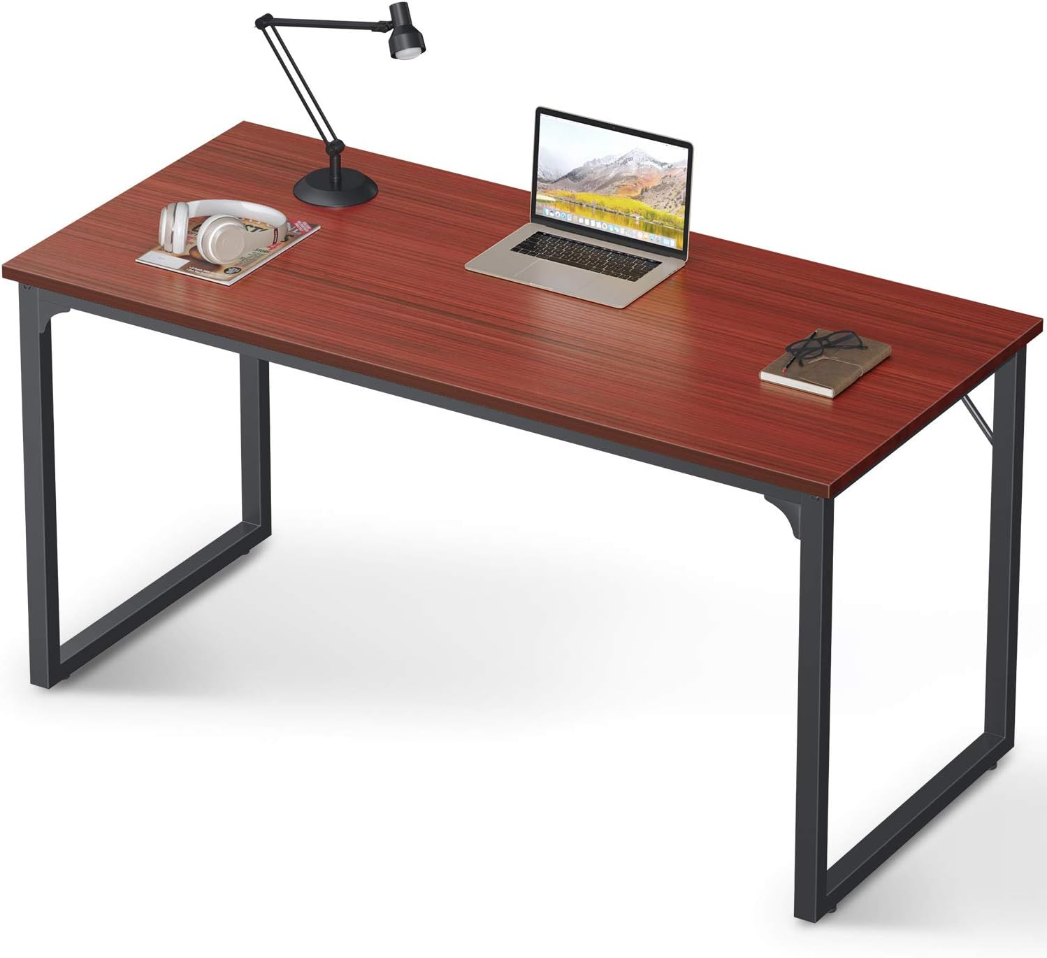 Coleshome Computer Desk 47", Modern Simple Style Desk for Home Office, Sturdy Writing Desk,Teak: Kitchen & Dining
