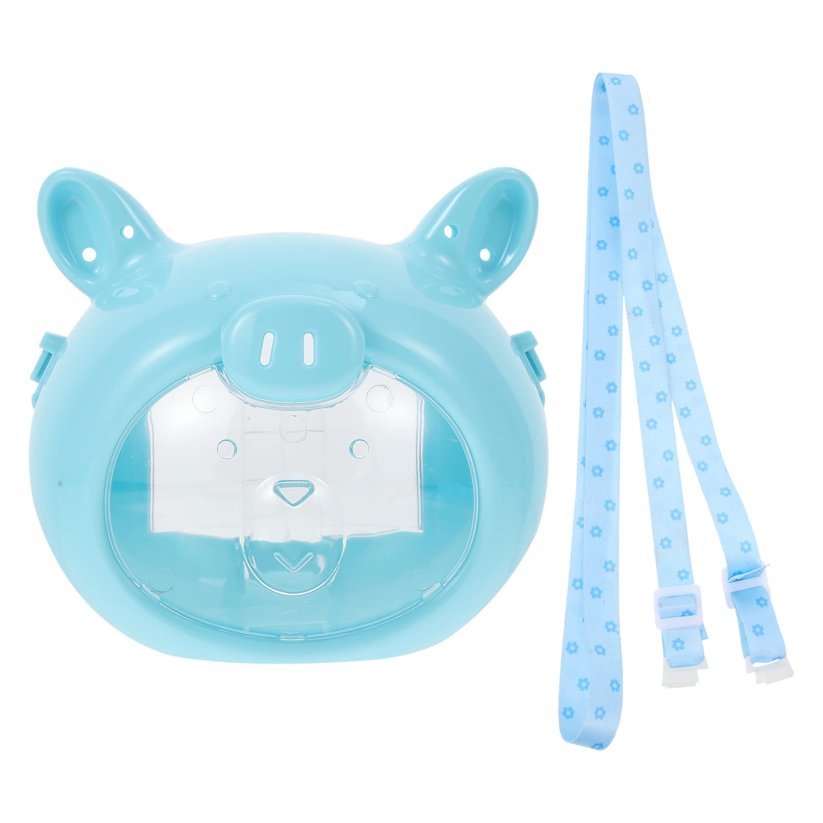 ULTECHNOVO Hamster Carrier Hamster Travel Cage, Transparent Travel Cage Portable Carry Cage Habitat for Small Animals Rats Chinchilla, Blue