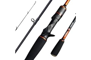 SEASIR CastX BFS Fishing Rod, Spinning Rod Casting Rod Medium Light/Heavy, 2 Piece Baitcasting Rod, Saltwater Freshwater Baitcaster Rod, Fast Action, 40T Carbon Fiber, EVA & Cork Grip, Zirconia Ring